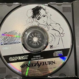 Sega Saturn Street Fighter Collection Rare Include Postcard Obi Mint