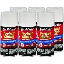 Duplicolor BGM0434 (6-Pack) Perfect Match Aerosol Paint GM WA8624, Olympic White