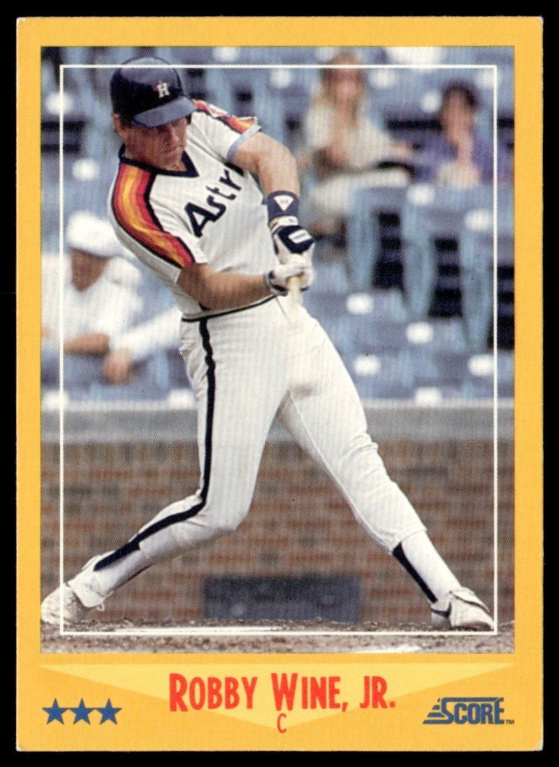 1988 Score Robbie Wine Houston Astros #496