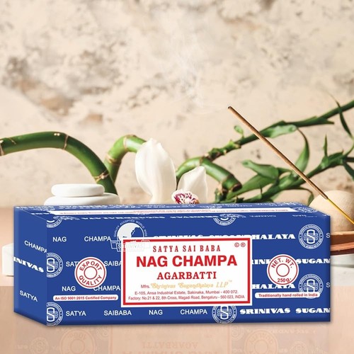 Palitos de incienso Sai Baba Nag Champa Agarbatti, 250 gms enrollados a mano de calidad fina... - Imagen 2 de 3