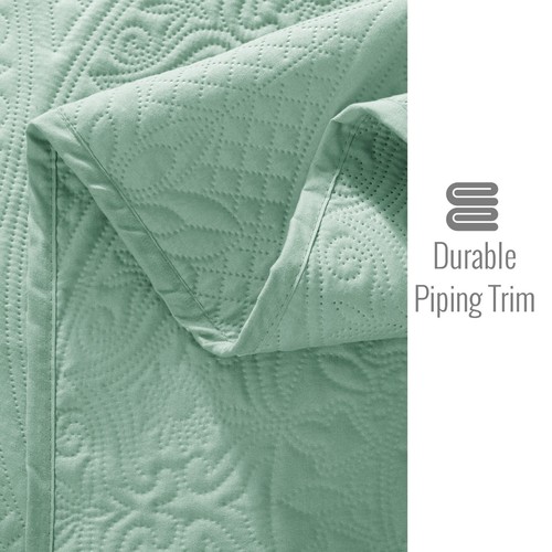 Floral Bedspreads Queen Size 3 Piece Quilted Bedspread Quilt Set Comforter Set - Picture 120 of 166