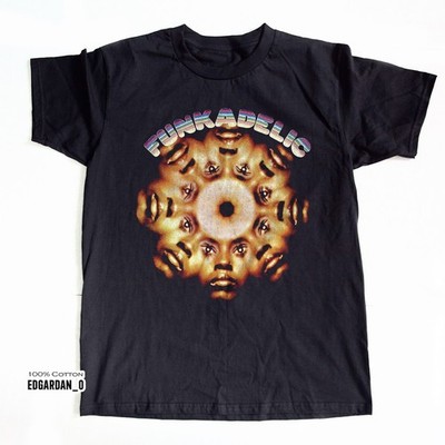 Funkadelic Debut Album Rock Band Heavy Cotton Black T-shirt Size S-5XL