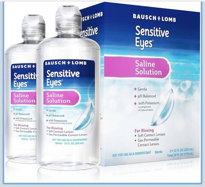 Bausch + Lomb Sensitive Eyes Saline Solution 12 Fl Oz (Pack Of 2)