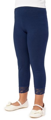 3/4 Capri Leggings mit Spitze für Kinder Mädchen Cotton Grundbekleidung