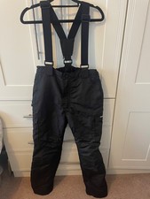 Trespass black salopettes/ ski trousers with braces size small / age 13-14