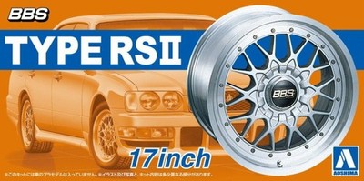 Aoshima 1/24 Model Car Tuned Parts(02)BBS Type RSII 17''inch Wheels&Tires Set