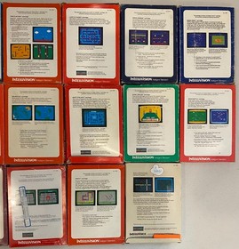 1980s MATTEL INTELLIVISION LOT OF 23 VIDEO GAMES W BOX SOME COMPLETE TRON +
