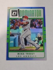 2017 Donruss Optic #D2 Mike Trout Dominators Blue #69/149 Los Angeles Angels
