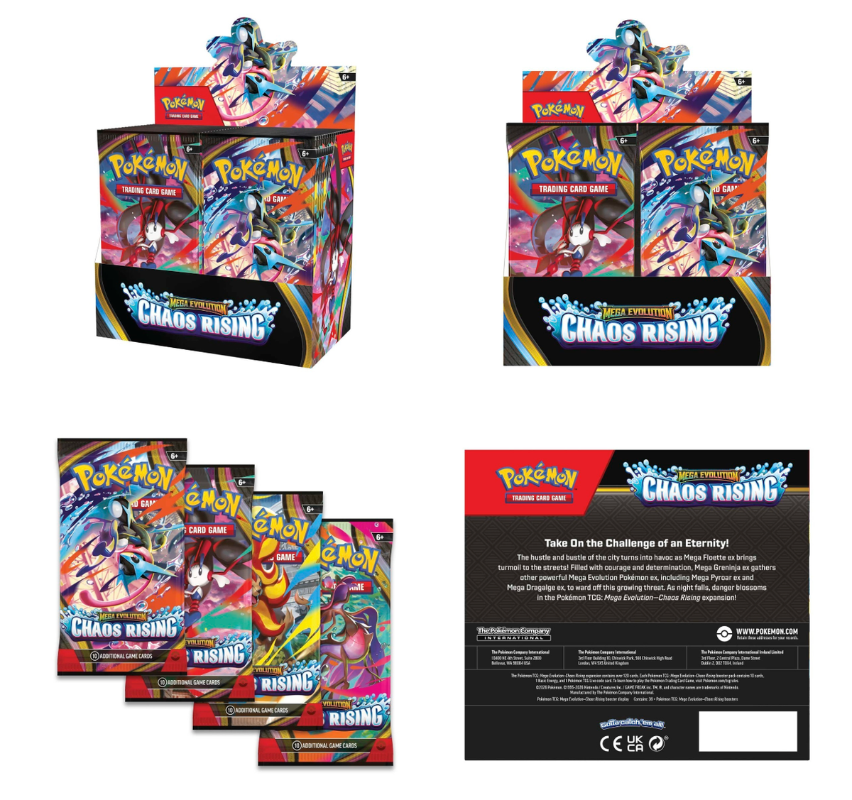 POKEMON CENTER EXCLUSIVE MEGA EVOLUTION CHAOS RISING BOOSTER DISPLAY BOX  PRESALE