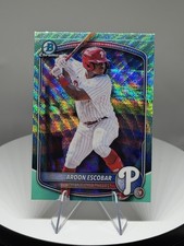 2025 Bowman Draft #BDC-98 Aroon Escobar Chrome Aqua Refractor #031/125