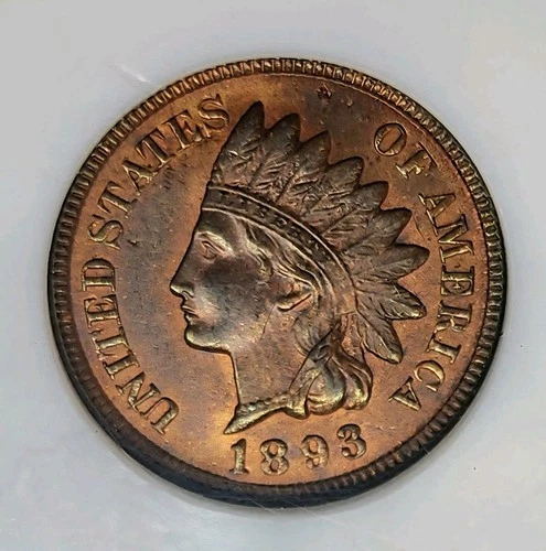 Choice 1893 INDIAN HEAD CENT ANACS MS64 RB OH, High Grade Beauty !!!