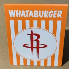 Whataburger Collectible #50 Table Tent Houston Rockets NBA Limited Edition -A5