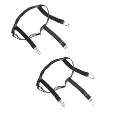 2 Pcs Elastic Shirt Garters Men Stays Adjustable Suspenders Holder