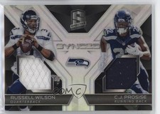 2017 Panini Spectra Synced Swatches 72/199 CJ Prosise Russell Wilson #30 0dp1
