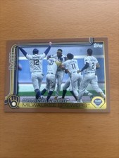 2025 Topps Series 2 Milwaukee Brewers #396 Gold Parallel #'ed 762/2025 SP