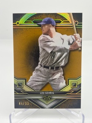 2024 TOPPS TRIPLE THREADS LOU GEHRIG 44/99 GOLD NO. 66 NEW YORK YANKEES