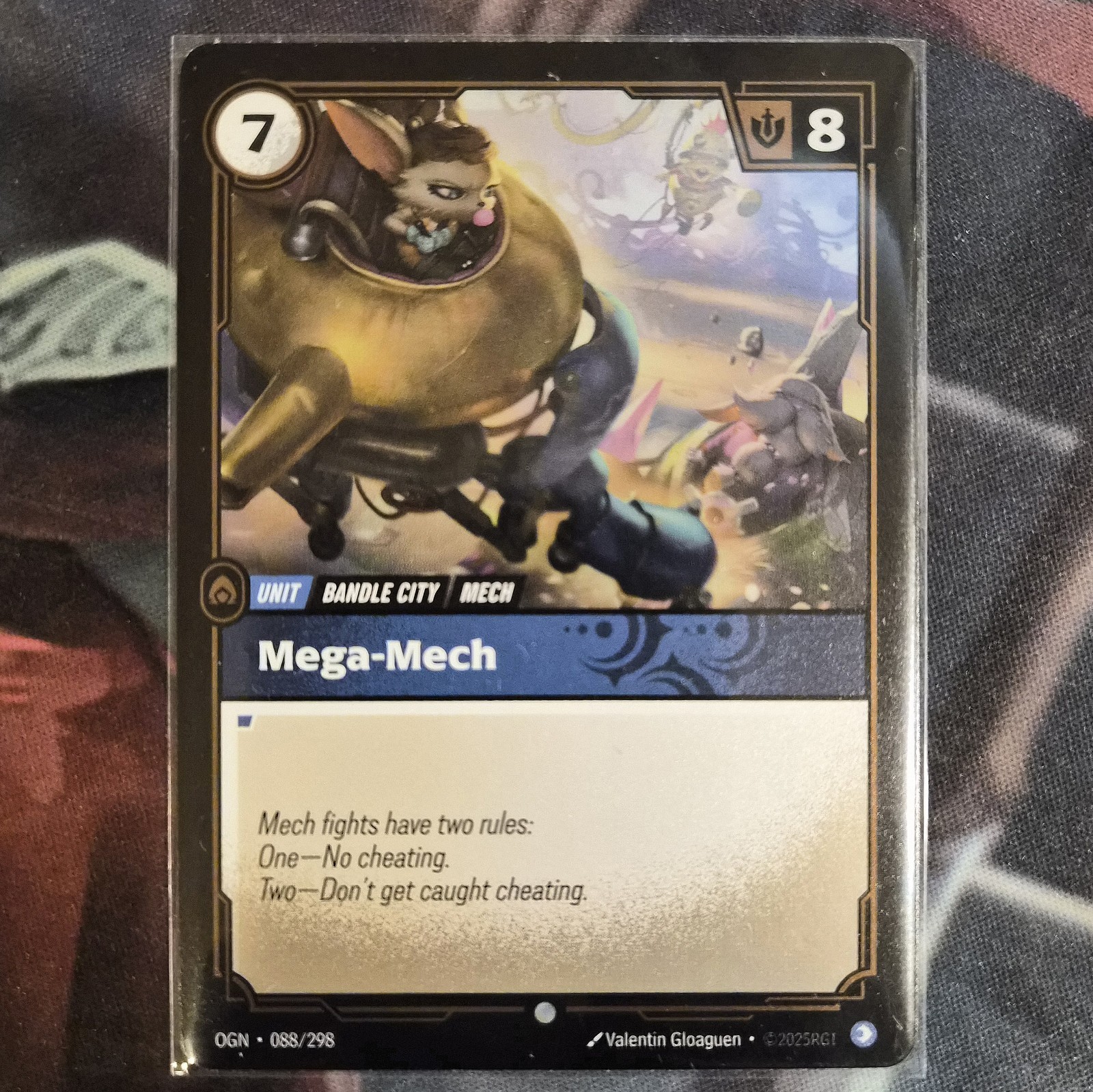 Foil Riftbound Rumble Mega-Mech Card OGN 088/298 Riftbound League Of Legends