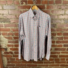 Peter Millar Shirt Mens Large Multicolor Plaid Long Sleeve Button Down Cotton