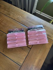 NEW 2 Pack Bundle Pink Snap Cover Rollers, Heatless Styles No Heat Curls Protect