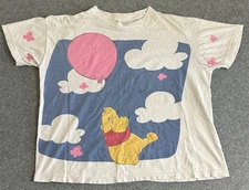 Vintage 90s Sun Sportswear Winnie The Pooh T-Shirt Women's Large White Ballon