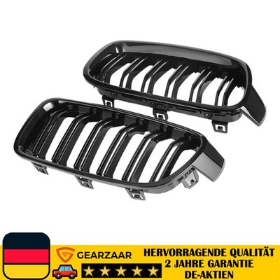 Kühlergrill Links Rechts Paar für BMW F30 F31 Frontgrill Glanz Schwarz