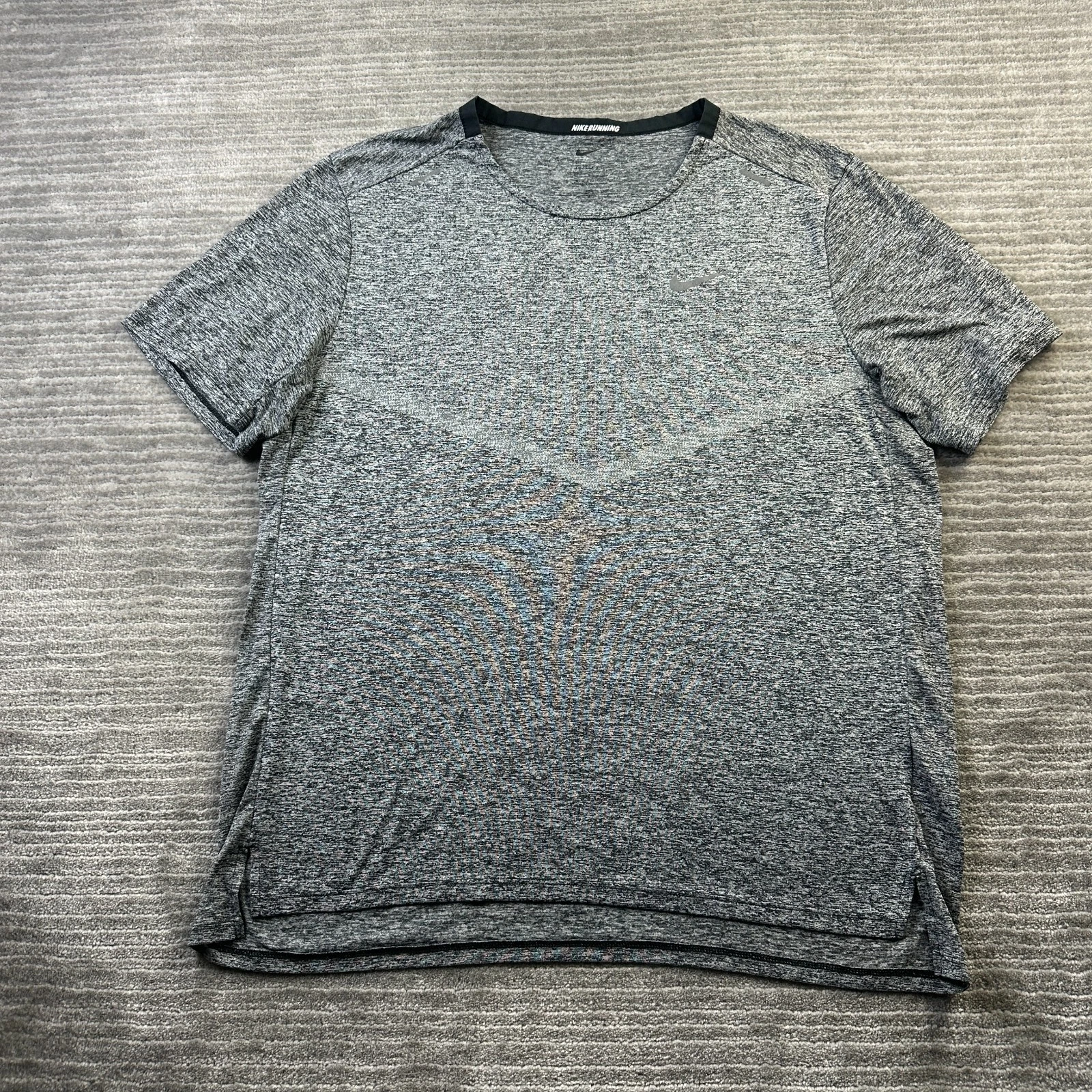 Nike Shirt Mens Large Gray Dri Fit Rise 365 Running Gym