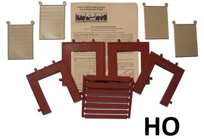 HO - 4 Street Level Wall with Overhead Door :''Modular System'' DPM-30132