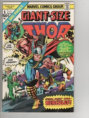 Giant-Size Thor #1 FN Stan Lee, Jack Kirby; Loki, Hercules, Odin, Bindery Error