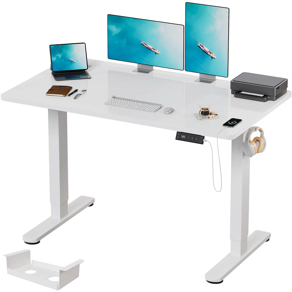 Gunji Höhenverstellbarer schreibtisch 140x80 Tischoberfläche Elektrischer - Bild 2 von 4