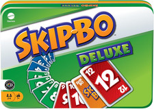 Mattel Games Skip-Bo Deluxe, in Metallbox, Kartenspiele Für Die Familie, Perfekt