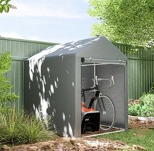 179 x 120cm Temporary Garden Shed, with Accessories - Light Grey