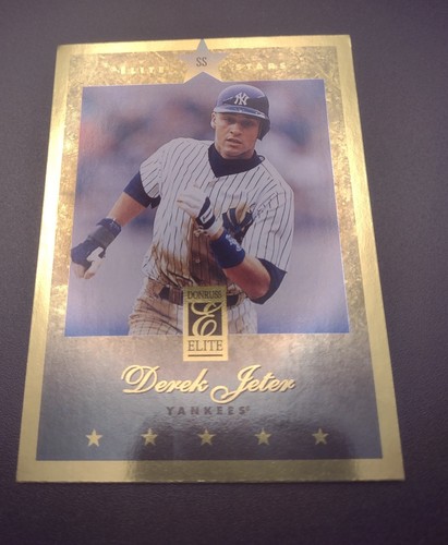 Derek Jeter - 1997 Donruss Elite Gold Elite Estrellas Inserto #24 Yankees de Nueva York - Imagen 1 de 2