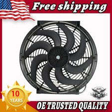 14 Electric Radiator Fan 12v 3000 Cfm Heavy Duty Curved Blade Cooling Fan