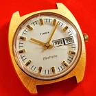 Timex Electronic Vintage Watch Rare Day Date Quartz For Repair