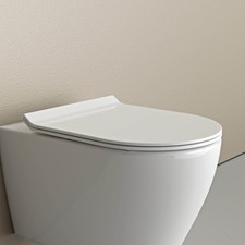 Bernstein Flacher WC-Sitz Softclose WC-Deckel Ersatzdeckel U2019 Weiß glänzend