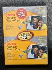 Kodak Premium Photo Paper 4x6 200 Sheets High Gloss True Borderless New. Sealed