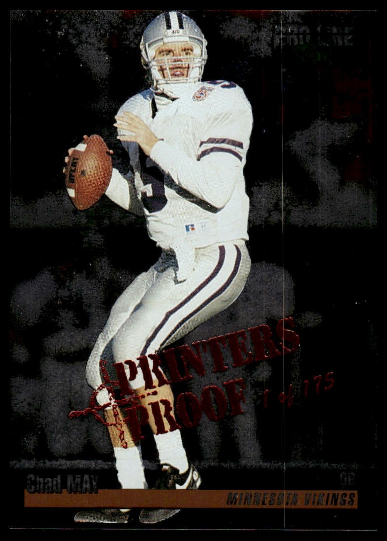 1995 Pro Line #44 Chad May Printer's Proofs Silver