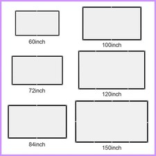 Image of 16:9 Ratio Hight-density Portable Projection Screen 1080P 3d 4K HD Projector...