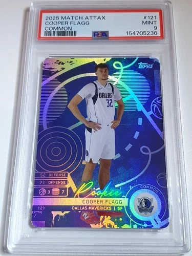 2025 Topps Match Attax Cooper Flagg Rookie #121 COMMON RC - PSA 9 (POP 14)