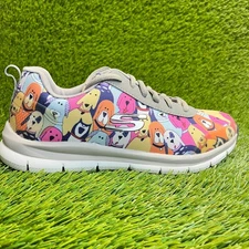 Skechers Comfort Flex Hc Waggey Womens Size 7.5 Gray Pink Work Shoes Sneakers