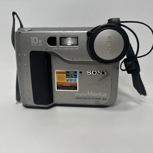 Vintage Sony Digital Mavica MVC-FD71 With Floppy Disk And Battery No Flash