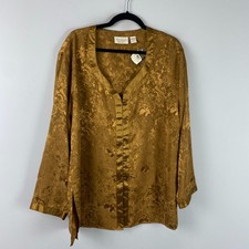 Victoria s Secret Vintage Gold Label Floral Jacquard Sleep Shirt Tunic Large