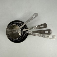 Vintage Amco Measuring Cups Set 4 1 Cup 12 13 14 Stainless Korea 864