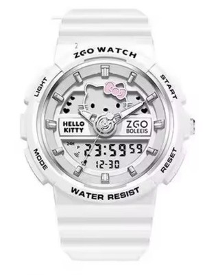 Hello Kitty White G Shock Style Watch Limited Overseas Collaboration