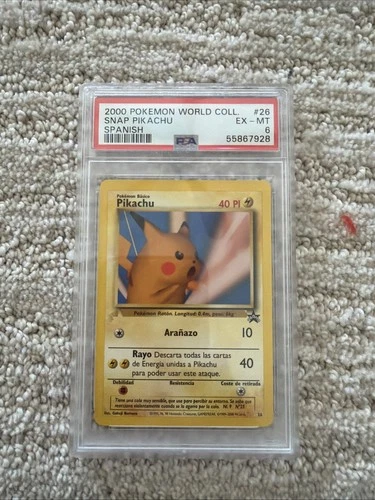 2000 Pikachu World Collection Snap Pikachu #26 Spanish PSA 6