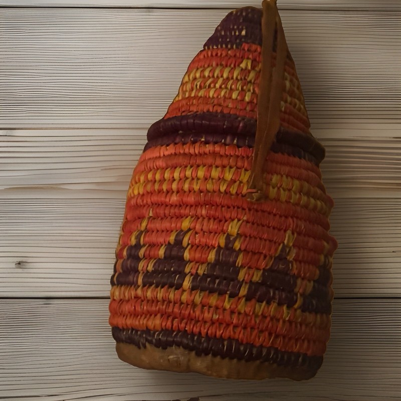 lidded Ethiopian Harari basket