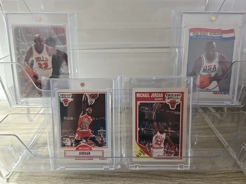 Michael Jordan 4-Card Lot 1989 & 1990 Fleer