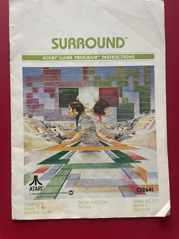 Atari Surround Atari 2600 Original Instruction Manual Booklet English CX2641