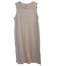 OLD NAVY Striped Midi Tank Dress Pink Sleeveless Athleisure Casual Comfort Large
