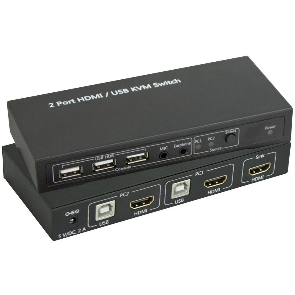 SpeaKa Professional 2-портовый KVM-Umschalter HDMI USB 1920 x 1080 пикселей 3840 x 12490₽